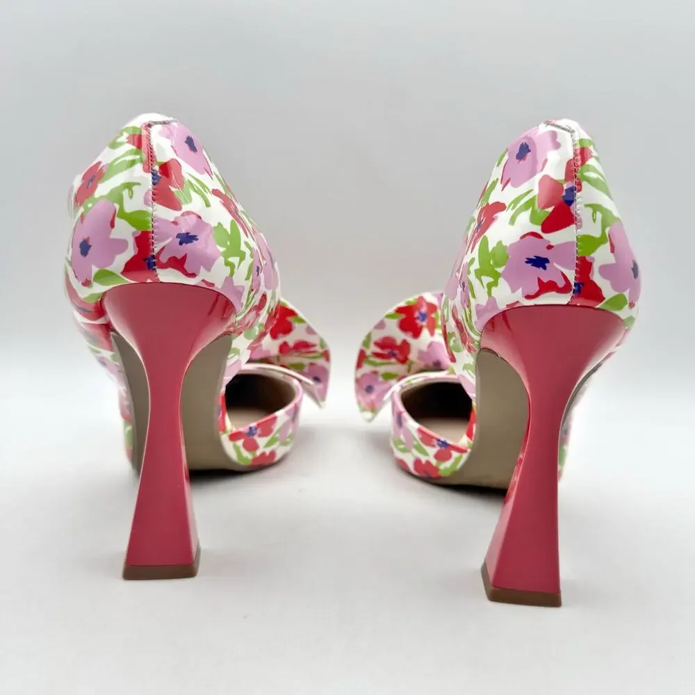 Betsey Johnson Womens Nobble Pumps US 7 M Red Pink Multi EUC